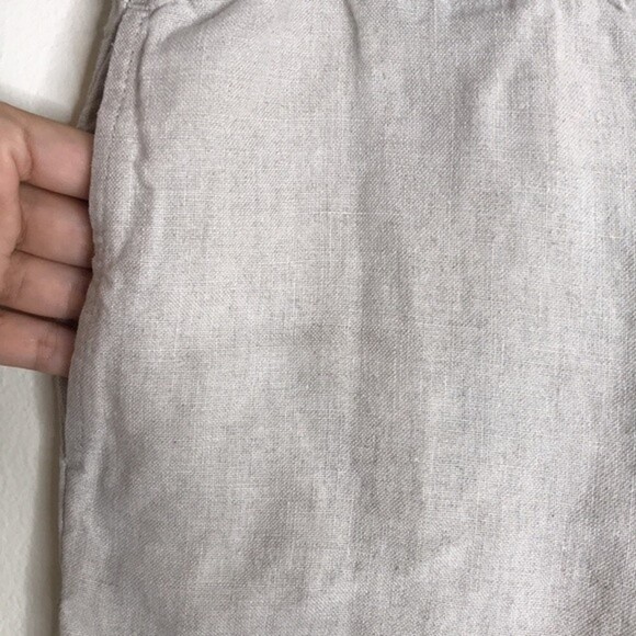 J. Jill 100% Linen Flax Wide Leg Ankle Pant size medium - Picture 4 of 13